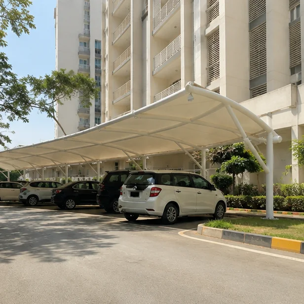 Modern Tensile Car Parking Shade
